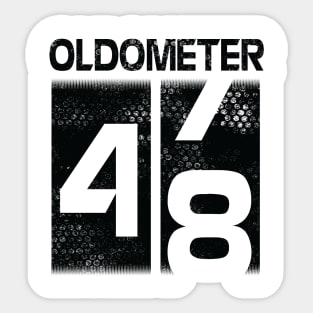 Oldometer Happy Birthday 48 Years Old Was Born In 1972 To Me You Papa Dad Mom Brother Son Husband Sticker